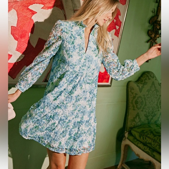 TUCKERNUCK Water's Edge Hydrangea Organza Palmerston Dress - Picture 9 of 15